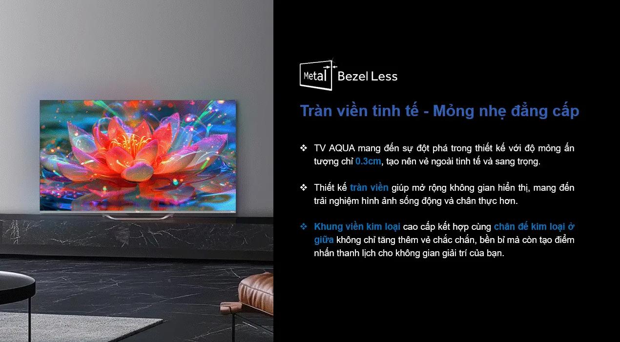 Google Tivi QLED Aqua 4K 85 inch AQT85S800UX