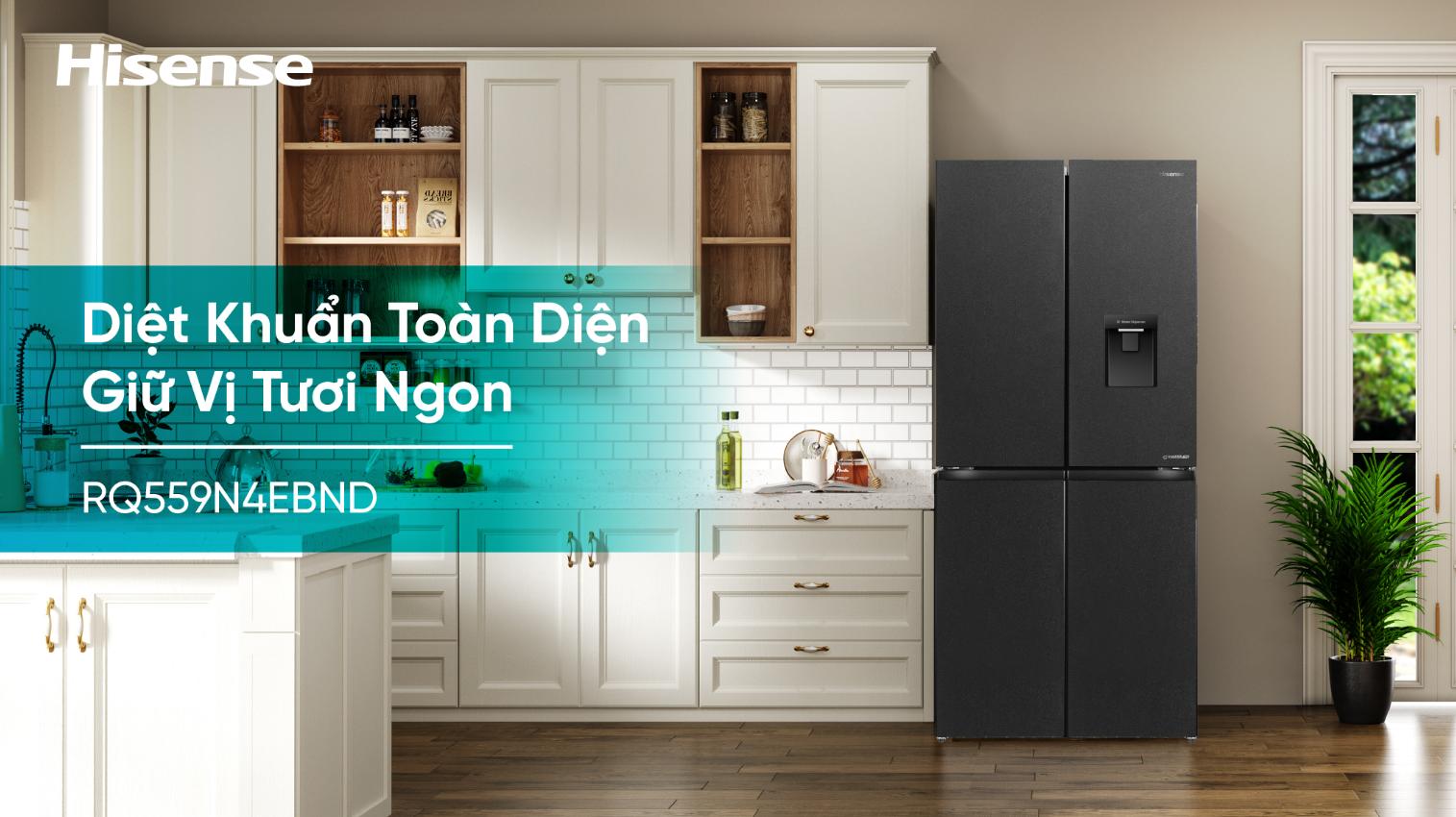 Tủ Lạnh Hisense Inverter 427 Lít RQ559N4EBND