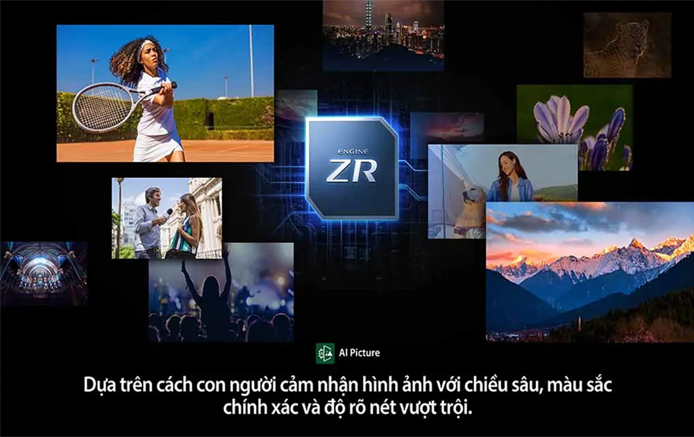 AI Picture Optimizer Tivi QLED Toshiba AI 4K 55 inch 55M450RP