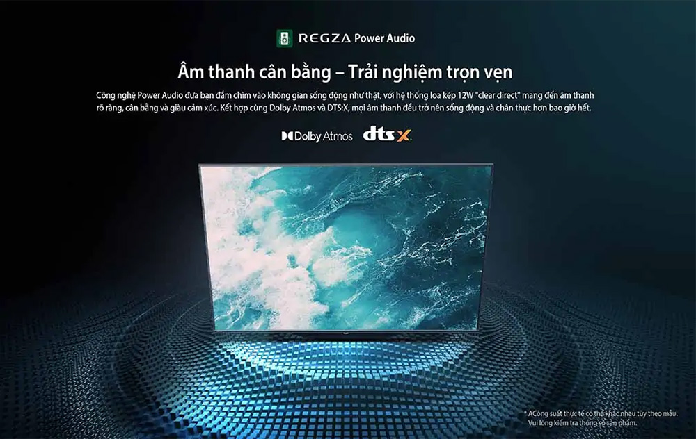 Công nghệ Regza Audio Tivi QLED Toshiba AI 4K 55 inch 55M450RP