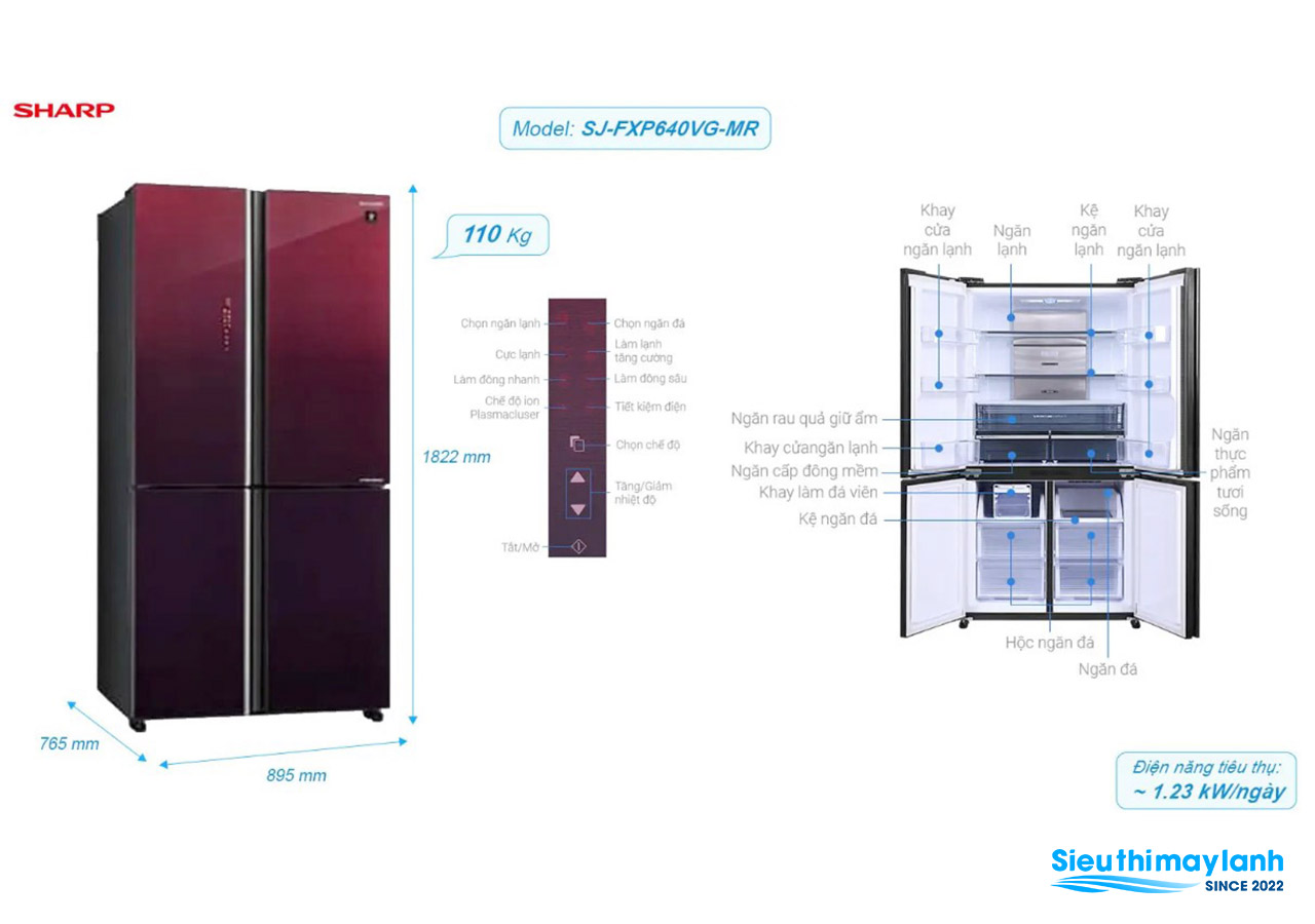 thong-so-tu-lanh-sharp-inverter-567-lit-4-cua-sj-fxp640vg-mr-multi-doors
