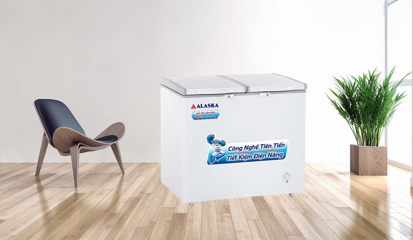 Tủ đông Alaska BCD-3567N bánh xe dễ di chuyển
