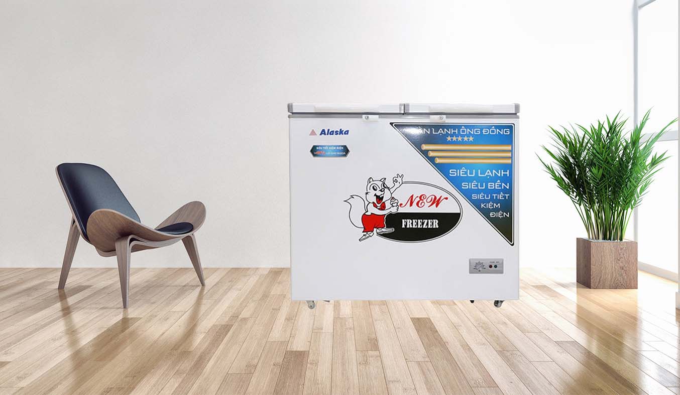 Tủ đông Alaska BCD-3568C bánh xe dễ di chuyển