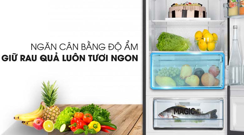 Ngăn rau củ giữ ẩm - Tủ lạnh Aqua 292 lít AQR-IG338EB GB Ngăn rau củ giữ ẩm - Tủ lạnh Aqua 292 lít AQR-IG338EB GB