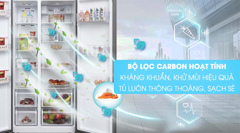 Bộ lọc carbon hoạt tính - Tủ lạnh Aqua 565 lít AQR-IG585AS SG Bộ lọc carbon hoạt tính - Tủ lạnh Aqua 565 lít AQR-IG585AS SG