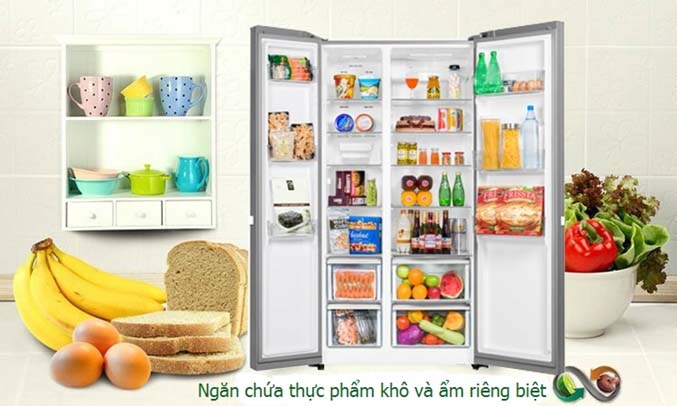 tu-lanh-aqua-inverter-565-lit-aqr-ig585as-gb-p3 Tủ lạnh Aqua 518 lít AQR-IG585AS (GB) không gian lưu trữ rộng