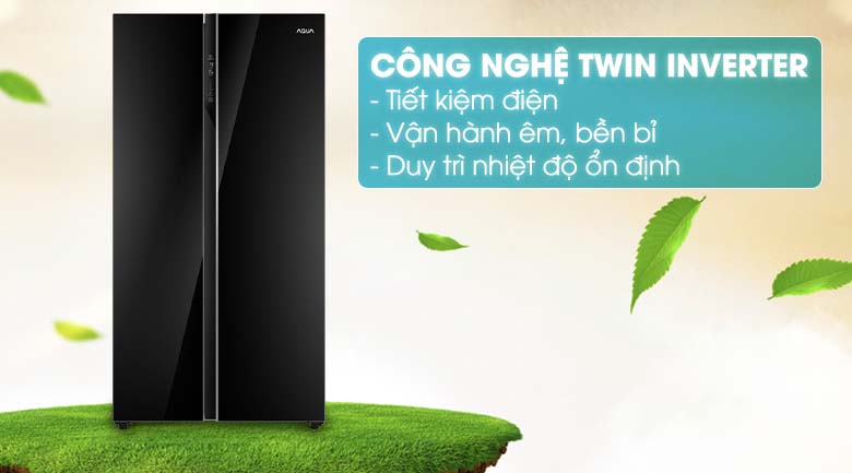 Tủ lạnh Inverter tiết kiệm điện tiêu thụ cho gia đình - Tủ lạnh AQUA Inverter 576 lít AQR-IG696FS GB Tủ lạnh Inverter tiết kiệm điện tiêu thụ cho gia đình - Tủ lạnh AQUA Inverter 576 lít AQR-IG696FS GB