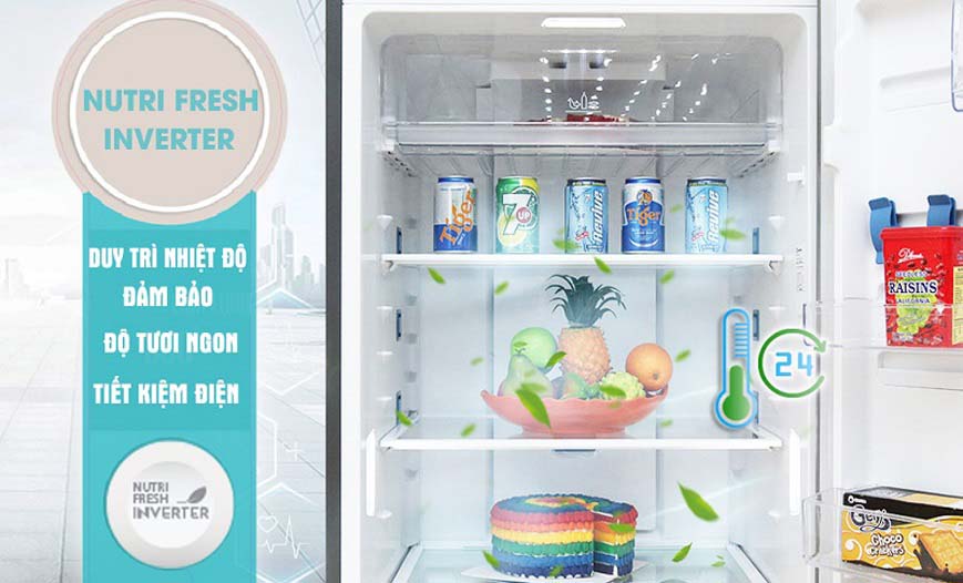 Tiết kiệm chi phí điện đáng kể cho cả gia đình với công nghệ NutriFresh Inverter hiện đại Tiết kiệm chi phí điện đáng kể cho cả gia đình với công nghệ NutriFresh Inverter hiện đại