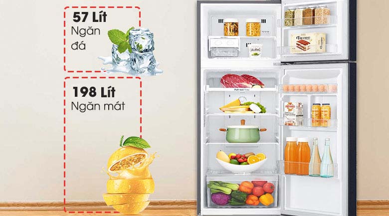 Dung tích sử dụng 255 lít - Tủ lạnh LG Inverter 255 lít GN-M255BL Dung tích sử dụng 255 lít - Tủ lạnh LG Inverter 255 lít GN-M255BL