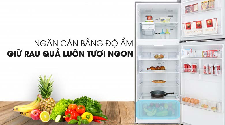 Ngăn cân bằng độ ẩm với lưới mắt cáo - Tủ lạnh LG Inverter 393 lít GN-M422PS Ngăn cân bằng độ ẩm với lưới mắt cáo - Tủ lạnh LG Inverter 393 lít GN-M422PS