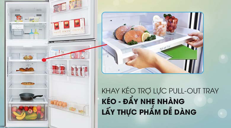 Ngăn kéo trợ lực - Tủ lạnh LG Inverter 393 lít GN-M422PS Ngăn kéo trợ lực - Tủ lạnh LG Inverter 393 lít GN-M422PS