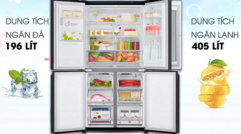 Thoải mái trữ đồ với sức chứa lên tới 601 lít - Tủ lạnh LG Inverter InstaView Door-in-Door 601 lít GR-X247MC Thoải mái trữ đồ với sức chứa lên tới 601 lít - Tủ lạnh LG Inverter InstaView Door-in-Door 601 lít GR-X247MC