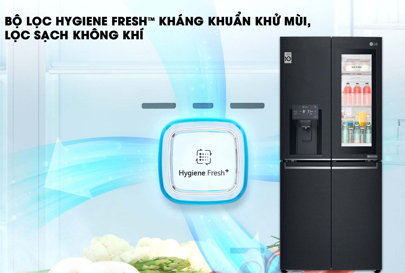 Công nghệ Hygiene Fresh - Tủ lạnh LG Inverter InstaView Door-in-Door 601 lít GR-X247MC Công nghệ Hygiene Fresh - Tủ lạnh LG Inverter InstaView Door-in-Door 601 lít GR-X247MC