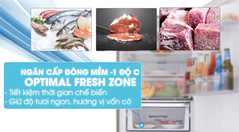 Tủ lạnh Samsung Inverter 236 lít RT22M4032BU/SV-Tiết kiệm thời gian chế biến nhờ ngăn đông mềm Optimal Fresh Zone -1 độ C Tủ lạnh Samsung Inverter 236 lít RT22M4032BU/SV-Tiết kiệm thời gian chế biến nhờ ngăn đông mềm Optimal Fresh Zone -1 độ C