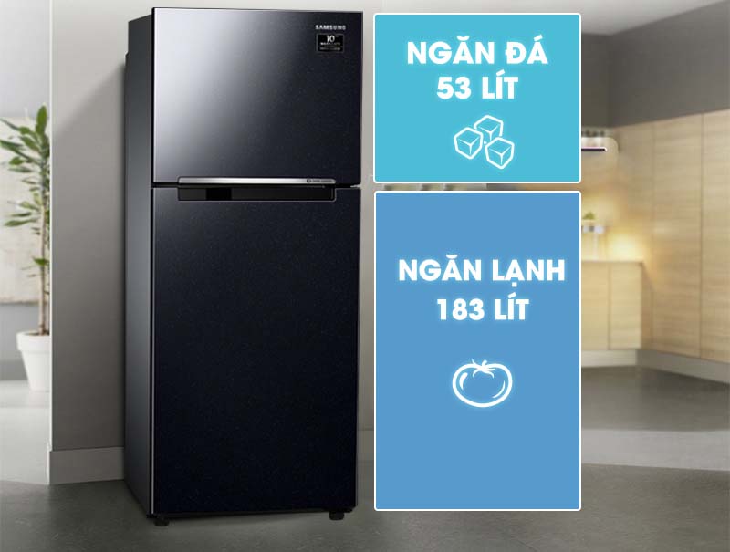 Tủ lạnh Samsung Inverter 236 lít RT22M4032BU/SV-Dung tích 236 lít, phù hợp gia đình nhỏ (2 - 3 thành viên) Tủ lạnh Samsung Inverter 236 lít RT22M4032BU/SV-Dung tích 236 lít, phù hợp gia đình nhỏ (2 - 3 thành viên)