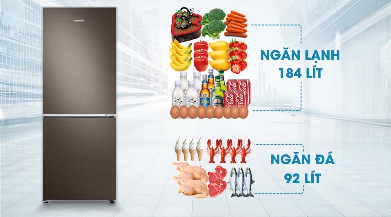 Tủ lạnh Samsung dung tích 276 lít - Tủ lạnh Samsung Inverter 276 lít RB27N4010DX/SV Tủ lạnh Samsung dung tích 276 lít - Tủ lạnh Samsung Inverter 276 lít RB27N4010DX/SV