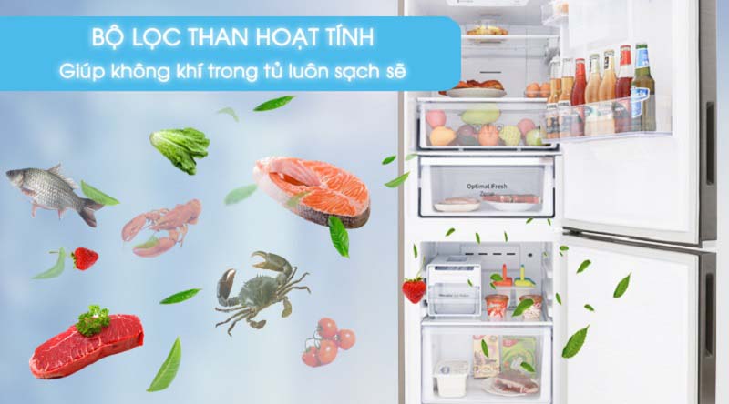 Bộ lọc than hoạt tính khử mùi hôi hiệu quả - Tủ lạnh Samsung Inverter 276 lít RB27N4010DX/SV Bộ lọc than hoạt tính khử mùi hôi hiệu quả - Tủ lạnh Samsung Inverter 276 lít RB27N4010DX/SV