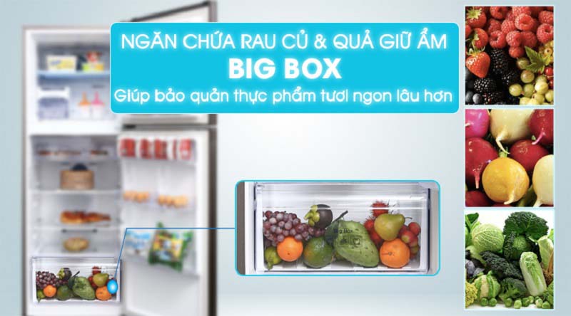 Ngăn chứa Bigbox bảo quản giữ ẩm cho rau củ quả - Tủ lạnh Samsung Inverter 299 lít RT29K5532DX/SV Ngăn chứa Bigbox bảo quản giữ ẩm cho rau củ quả - Tủ lạnh Samsung Inverter 299 lít RT29K5532DX/SV