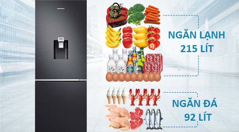 Dung tích 307 lít - Tủ lạnh Samsung Inverter 307 lít RB30N4180B1/SV Dung tích 307 lít - Tủ lạnh Samsung Inverter 307 lít RB30N4180B1/SV