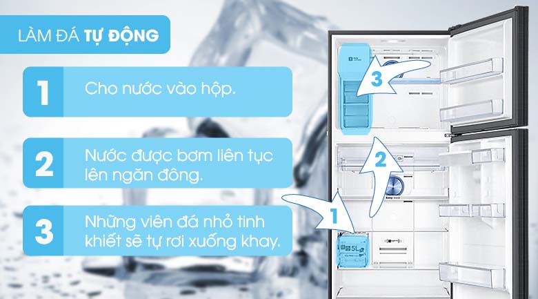 Làm đá tự động - Tủ lạnh Samsung Inverter 451 lít RT46K6885BS/SV Làm đá tự động - Tủ lạnh Samsung Inverter 451 lít RT46K6885BS/SV