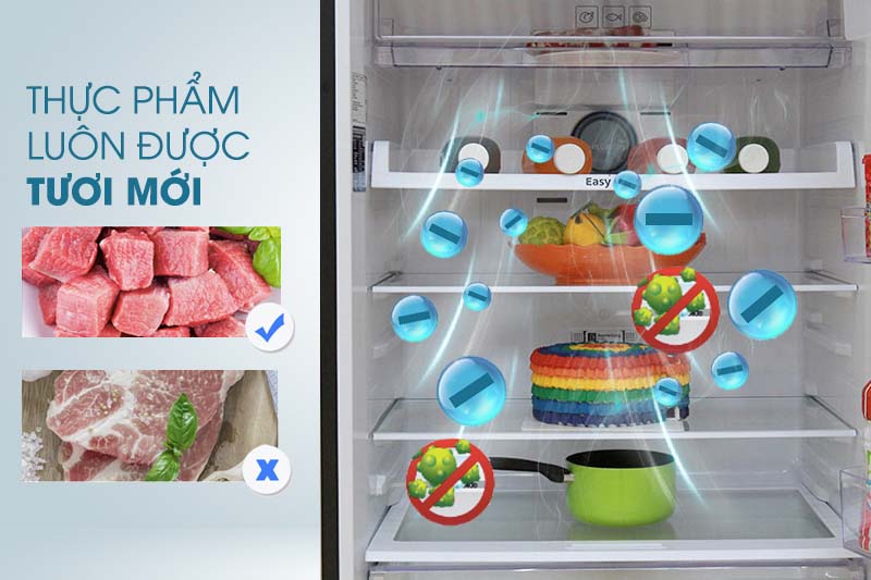 Nhờ than hoạt tính mà tủ lạnh Samsung RT50K6631BS/SV nay đã có thể loại trừ nhanh chóng các mùi khó chịu Nhờ than hoạt tính mà tủ lạnh Samsung RT50K6631BS/SV nay đã có thể loại trừ nhanh chóng các mùi khó chịu
