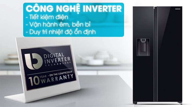 Tích hợp thêm công nghệ Digial Inverter - Tủ lạnh Samsung Inverter 617 lít RS64R53012C/SV Tích hợp thêm công nghệ Digial Inverter - Tủ lạnh Samsung Inverter 617 lít RS64R53012C/SV