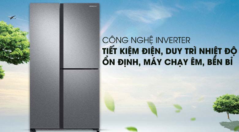 Công nghệ Inverter- Tủ lạnh Samsung Inverter 634 lít RS63R5571SL/SV Công nghệ Inverter- Tủ lạnh Samsung Inverter 634 lít RS63R5571SL/SV