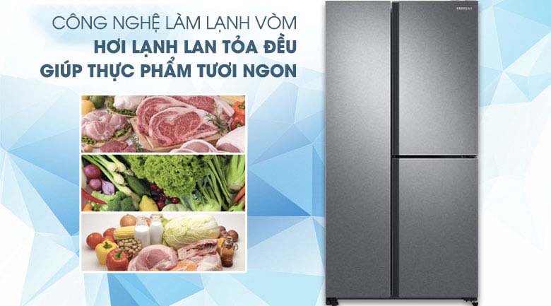 Công nghệ làm lạnh vòm - Tủ lạnh Samsung Inverter 634 lít RS63R5571SL/SV Công nghệ làm lạnh vòm - Tủ lạnh Samsung Inverter 634 lít RS63R5571SL/SV
