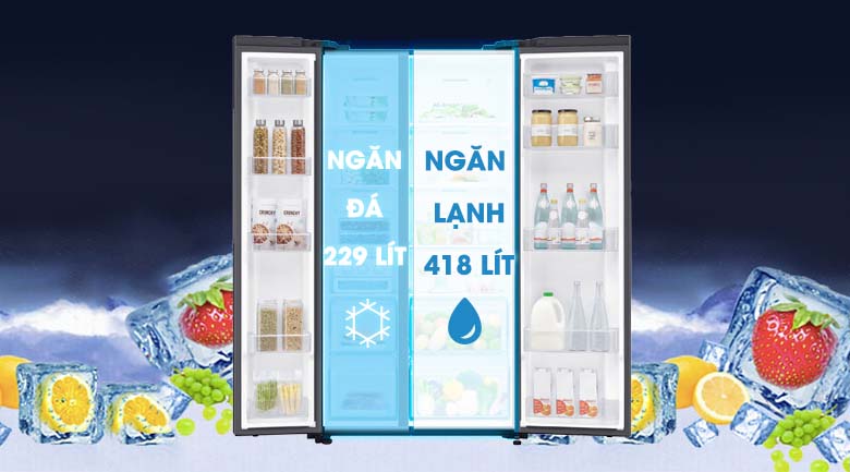 Dung tích 647 lít phù hợp cho gia đình trên 5 người - Tủ lạnh Samsung Inverter 647 lít RS62R5001B4/SV Mẫu 2019 Dung tích 647 lít phù hợp cho gia đình trên 5 người - Tủ lạnh Samsung Inverter 647 lít RS62R5001B4/SV Mẫu 2019