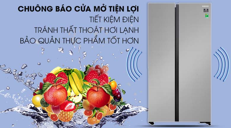 Chuông báo cửa mở - Tủ lạnh Samsung Inverter 647 lít RS62R5001M9/SV Tủ lạnh Samsung Inverter 647 lít RS62R5001M9/SV - Chuông báo cửa mở