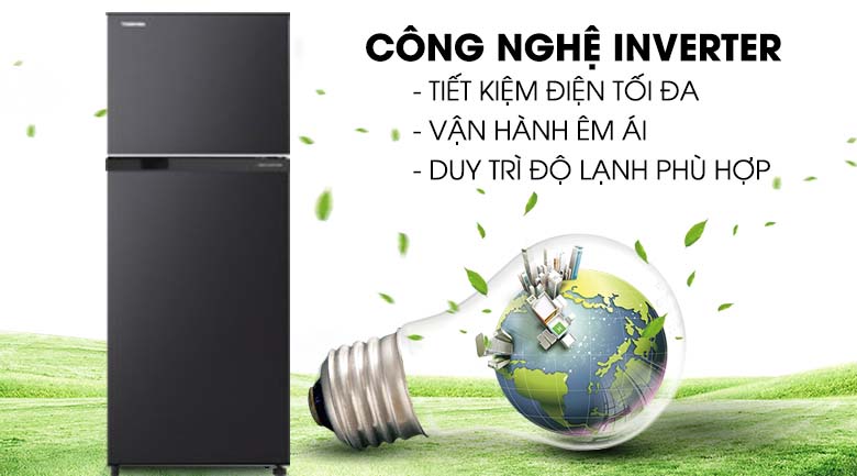 Công nghệ Inverter - Tủ lạnh Toshiba Inverter 253 lít GR-B31VU SK Công nghệ Inverter - Tủ lạnh Toshiba Inverter 253 lít GR-B31VU SK