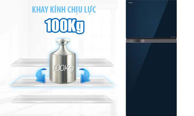 tu-lanh-toshiba-inverter-409-lit-gr-ag46vpdz-xg1-p5 Tủ lạnh Toshiba GR-AG46VPDZ (XK) màu đen khay kệ bền bỉ, linh hoạt