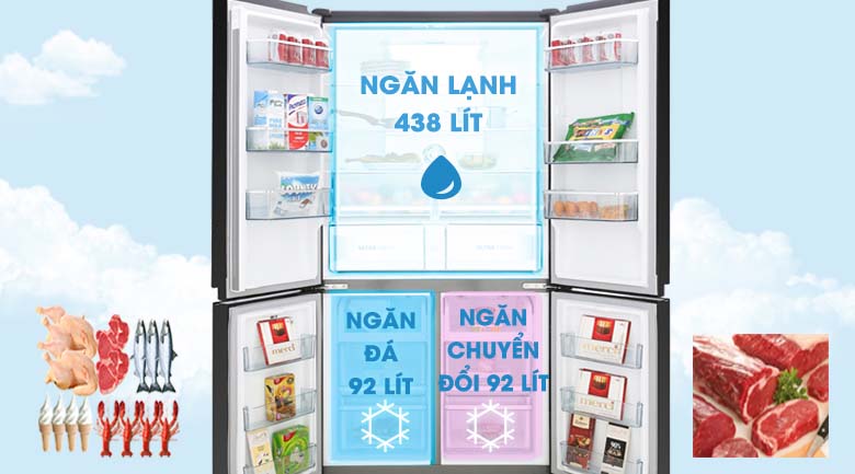 Dung tích 622 lít cho gia đình đông thành viên - Tủ lạnh Toshiba Inverter 622 lít GR-RF646WE-PGV(24) Mẫu 2019 Dung tích 622 lít cho gia đình đông thành viên - Tủ lạnh Toshiba Inverter 622 lít GR-RF646WE-PGV(24) Mẫu 2019